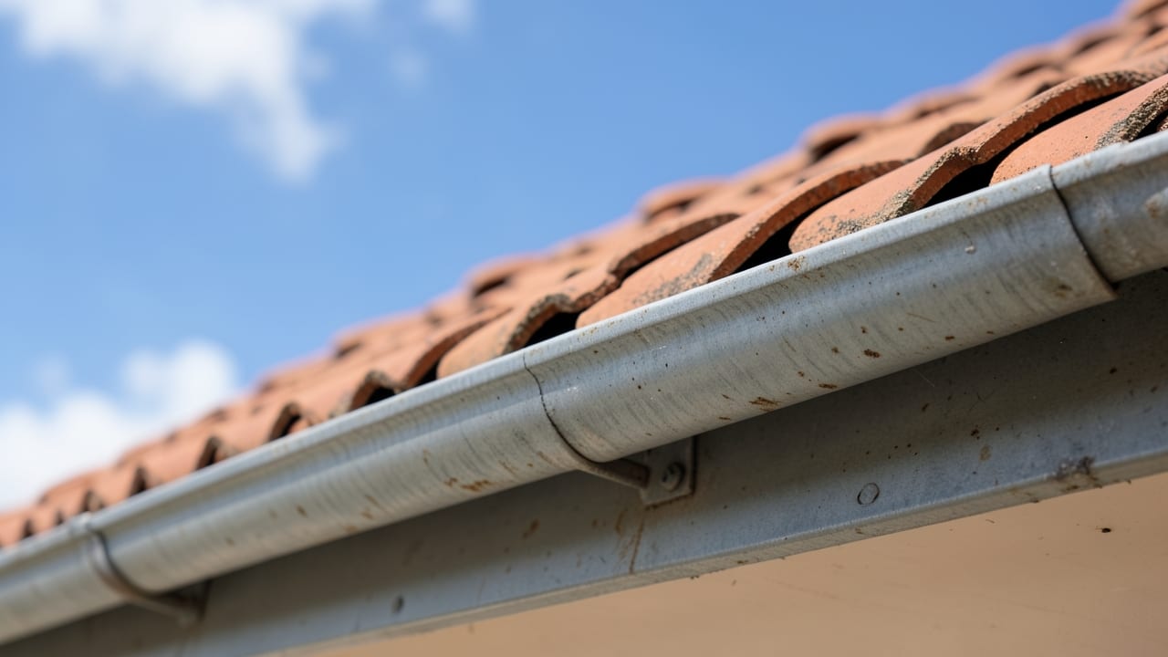 Tile Roof Gutter Debris Removal in Asheville, NC in Asheville