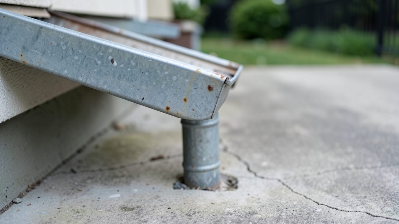 Patio Gutter Downspout Alignment in Brunswick, OH in Brunswick