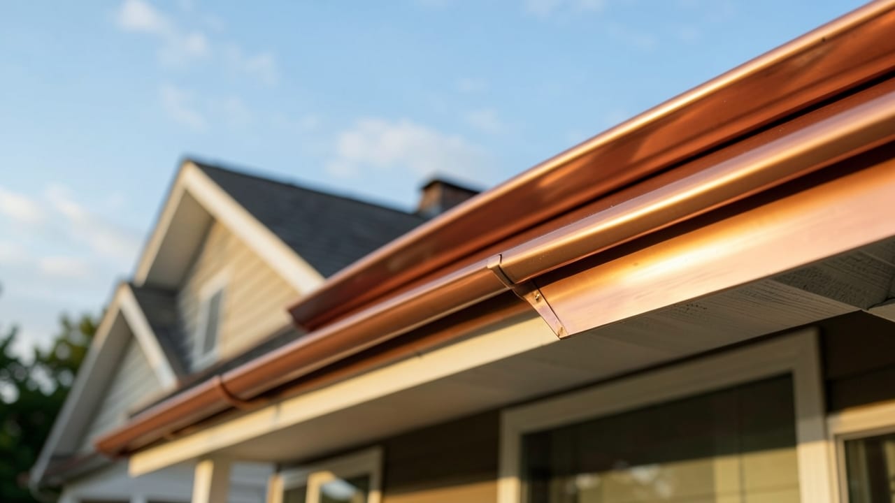 Copper Gutter Installation in Elk Grove, CA in Elk Grove