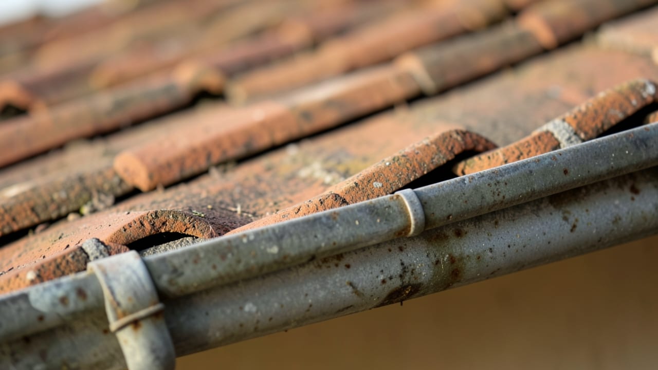 Tile Roof Gutter Debris Removal in Elk Grove, CA in Elk Grove
