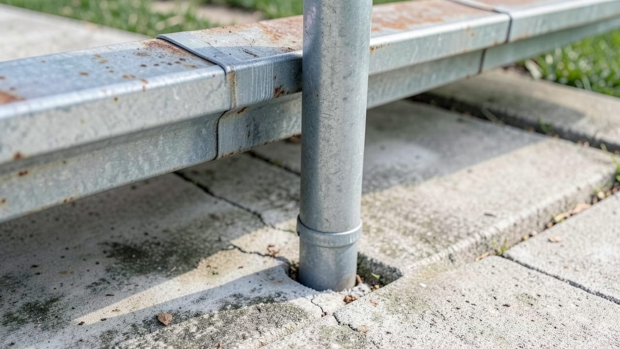 Patio Gutter Downspout Alignment in Lake Oswego, OR in Lake Oswego