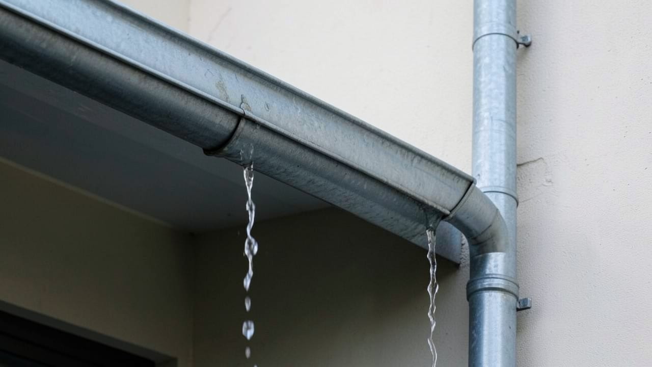 Stairwell Gutter Water Flow Test in Louisville, KY in Louisville