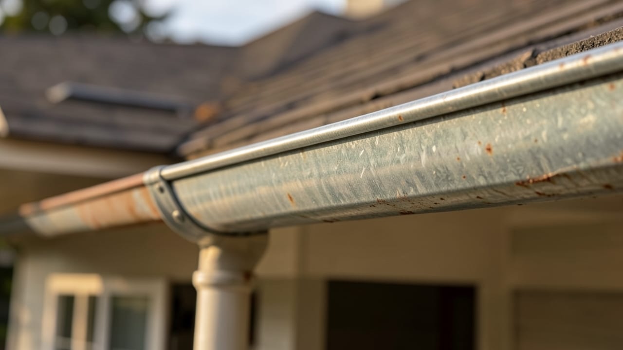 Rusted Gutter Section Replacement in Newnan, GA in Newnan