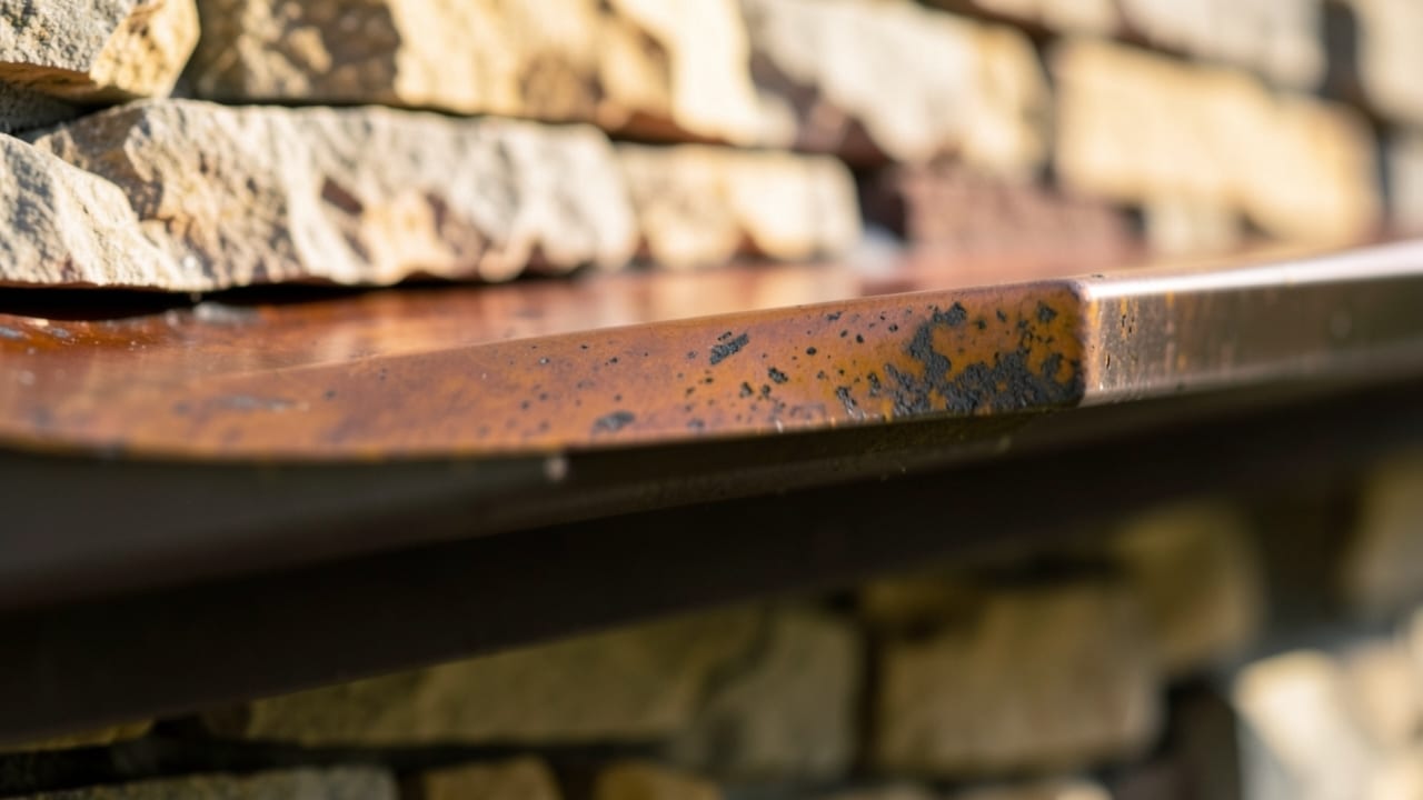 Stone Veneer Gutter Flashing in Newnan, GA in Newnan