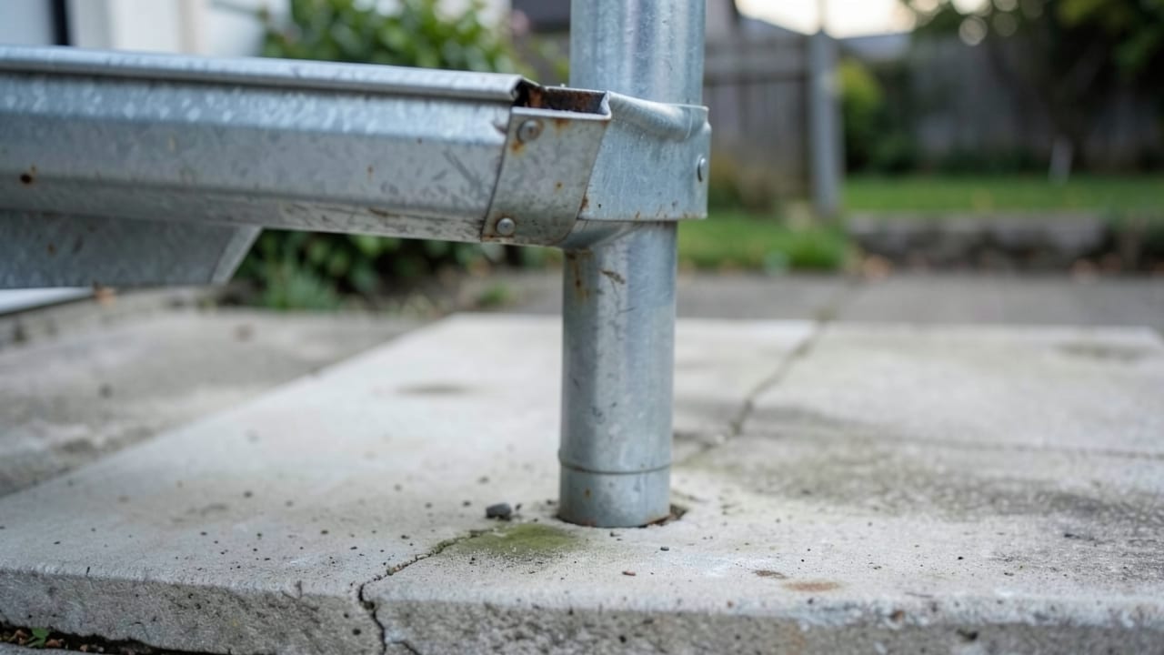 Patio Gutter Downspout Alignment in Noblesville, IN in Noblesville