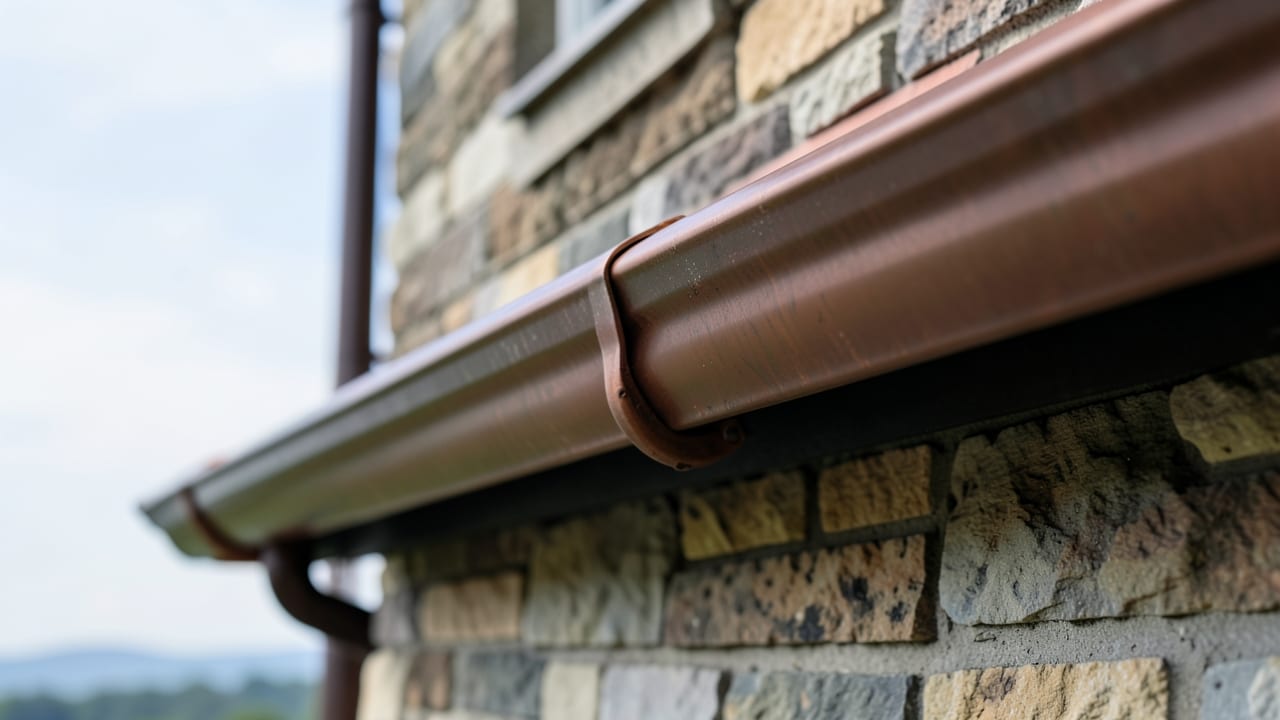 Stone Veneer Gutter Flashing in Puyallup, WA in Puyallup