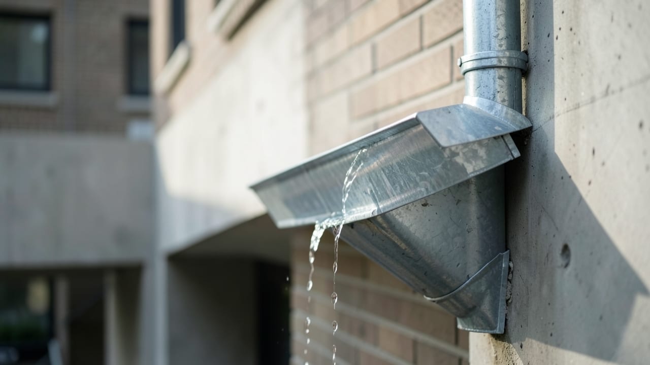 Stairwell Gutter Water Flow Test in Tigard, OR in Tigard
